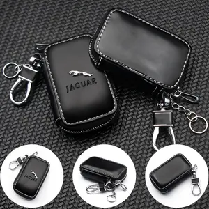 Jaguar Car Emblem Personalized Key Bag, Remote Control Key Protection Case, Zippered Key Holder with Keychain Decoration Accessories