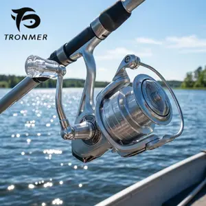 TRONMER Silver Spinning Reel, 8KG Max Drag Long Casting Fishing Reel for Freshwater Saltwater Bass Fishing