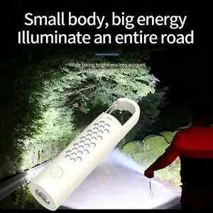 Outdoor Camping Multi-Function Flashlight, Bright Type-C Fast Charge, Ultra-Bright Mini Portable Lantern, Four Lighting Modes, Battery Display