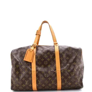Pre-owned Louis Vuitton Canvas Coated Top Handle Bags Sac Souple Handbag Monogram Canvas 45 by Rebag