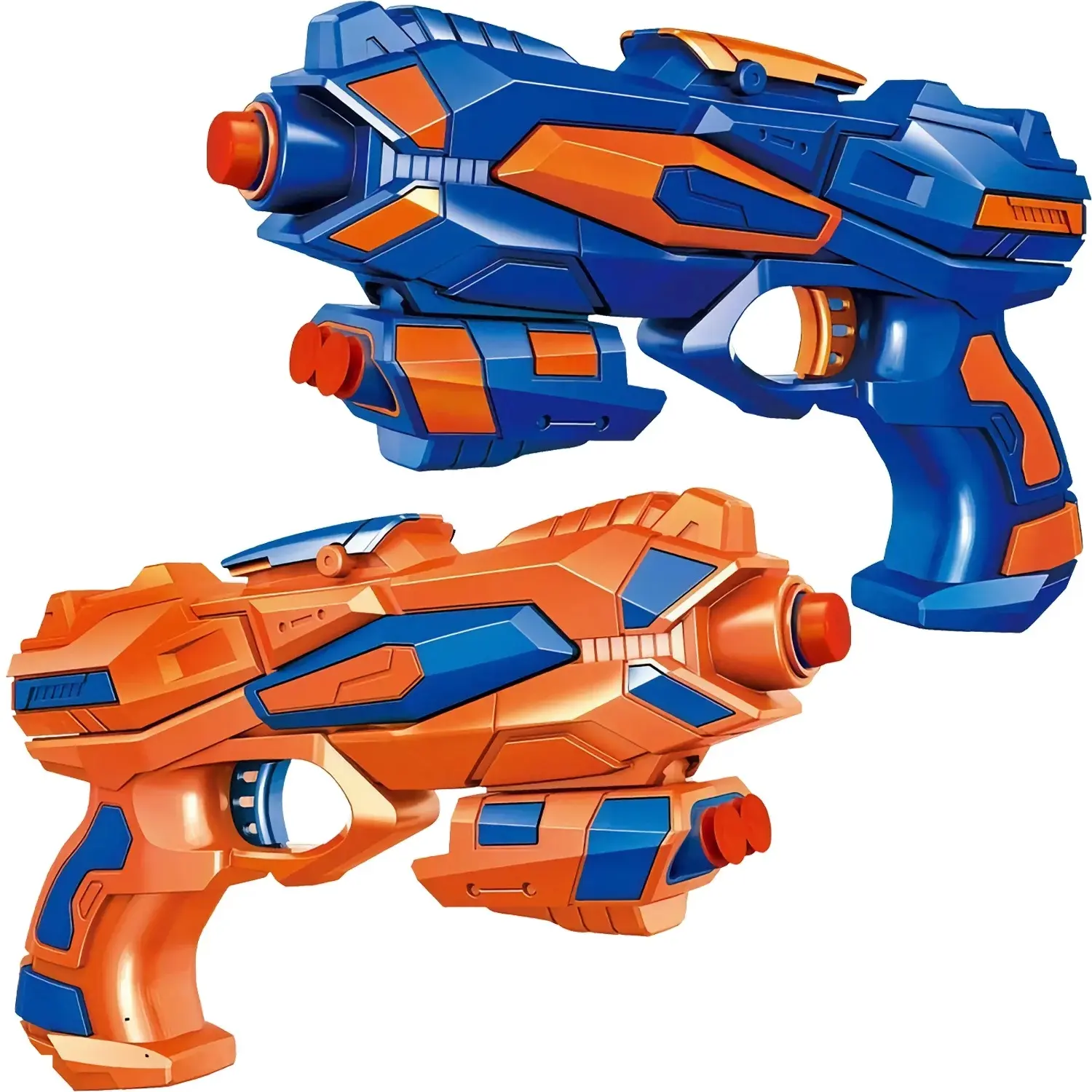 2 Pack Blaster Colorful Toy Guns with 60 Soft Dart Soft Bullet for Children Birthday Gift