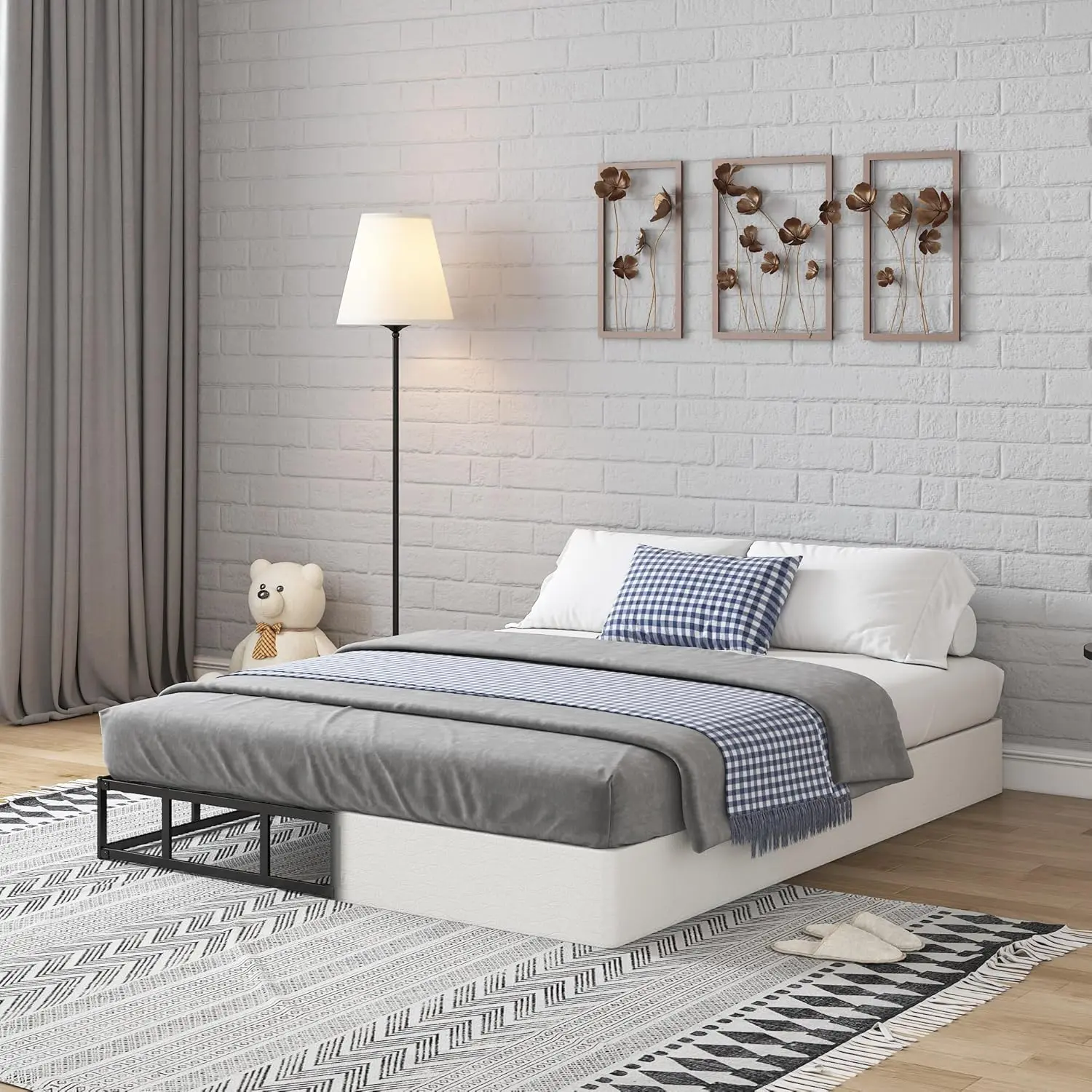 Full Size Box Spring with Fabric Cover Set,7 Inch High Profile Full Box Spring with 3000lbs Max Weight Capacity, Durable Mattress Foundation Easy Assembly, Non-Slip, Noise Free