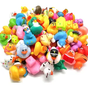 30 Pcs Rubber Ducks, Random Assortment Ducks Bulk, Mini Rubber Duckies for Toddler Baby Bath Toys, Kids Bath Pool Toys Birthday Gifts Party Favors
