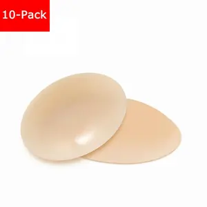10 Pairs Nipple Covers Reusable Silicone Nipple Covers Invisible Seamless Adhesive Pasties for Women Reusable Sticky Breast Womenswear Bras