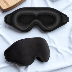 3D Full Blackout Sleep Mask Adjustable Nose Bridge Zero Pressure Soft for Yoga Meditation Travel Shift Work Lightproof Eye Cover Unisex, Stretchable Eye Mask, Adjustable Strap, Portable Eye Mask