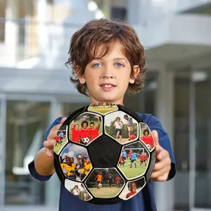 Wooden Soccer Ball Photo Collage - Personalized  Sports Gifts - Photo Collage - Sports Gifts - Trophy Alternative Gift for Sports Players