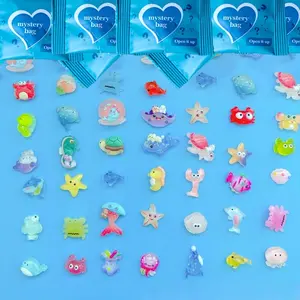 50/30/20/10pcs Resin Ocean Animal Figurines Set, DIY Decor Accessories for Party & Holiday Decoration, Random Duck and Turtle Mix Pack