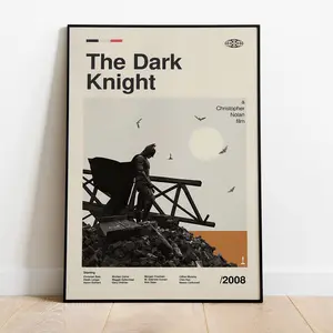 The Dark Knight Digital Poster, The Dark Knight Print, Retro Poster, Minimalist Art, Vintage Poster, Movie Poster