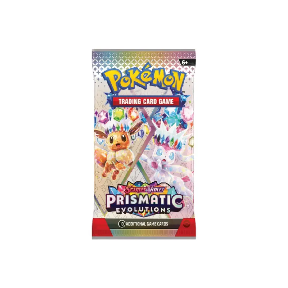Pokémon Scarlet & Violet Prismatic Evolutions Sealed TCG Packs - Trading Card Pack for Sunbreon Collecting Hunts, Trading Cards Pack
