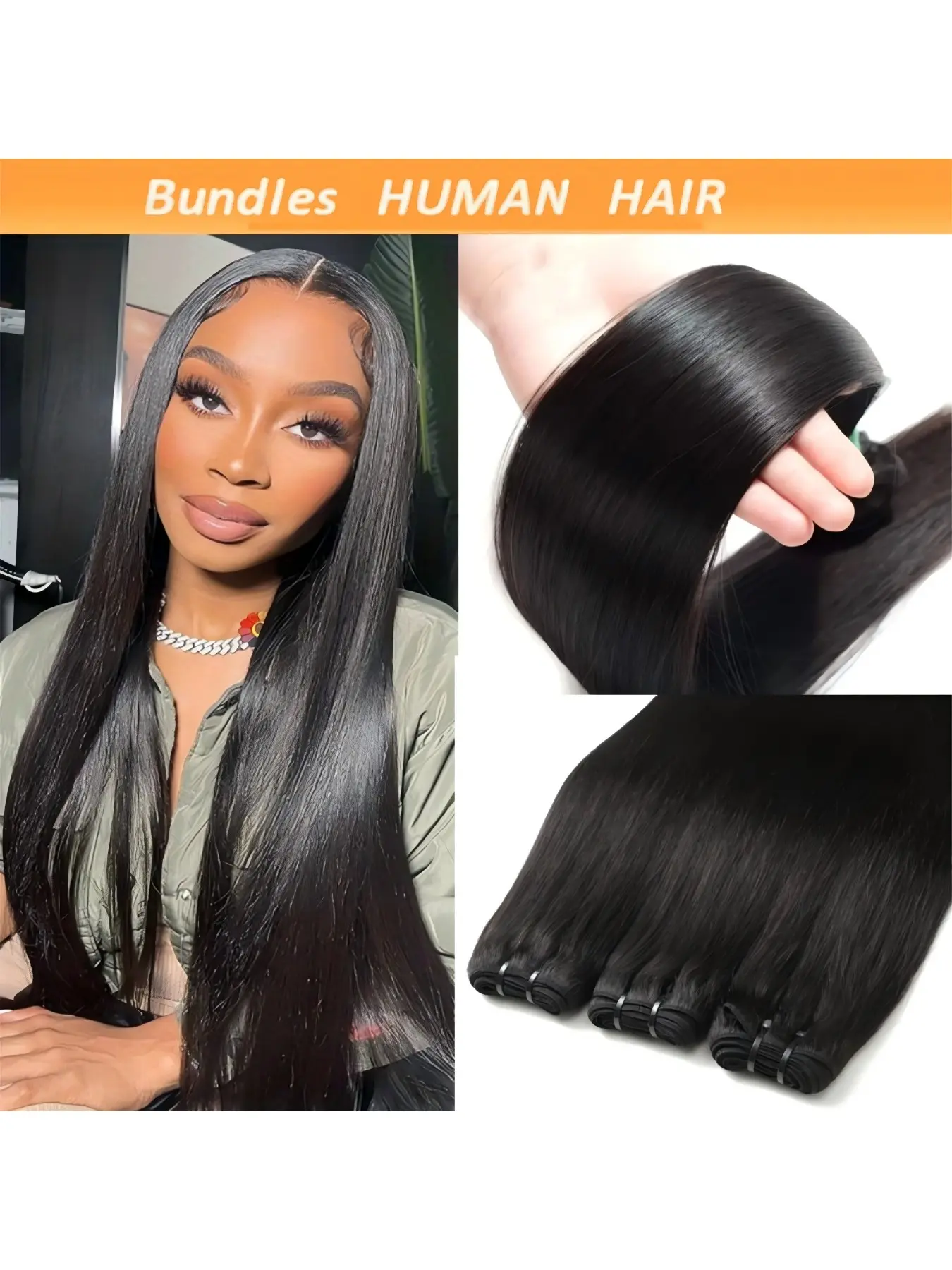 Raw Bundles Human Hair Straight, No Tangle Shedding, Keep Texture Silky Soft After Multiple Washes Raw Indian Hair Bundles 1-4 Straight Bundles 12-30 Inch Inches, Triple Lifespan 3X Human Hair Extensions
