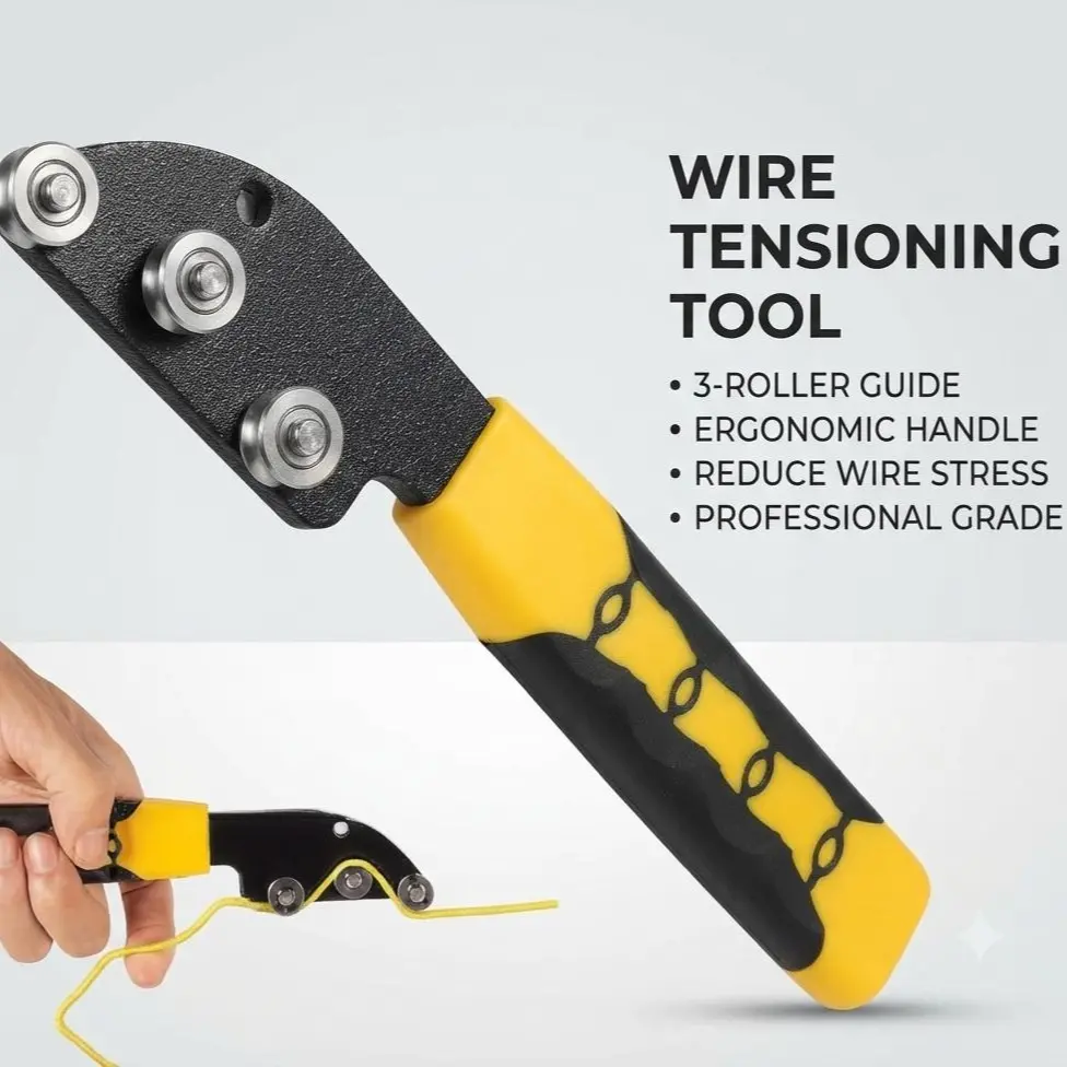 Professional Manual Stainless Steel Cable Straightener Tool - Aluminum Compact Ergonomic Hand-Held Wire Untwister for HVAC Technicians, DIY Enthusiasts