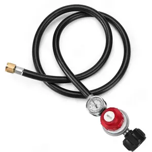 Adjustable High Pressure Propane Regulator with Pressure Gauge, 1/8 Mnpt Fitting, Precision Adjustable 0-30 Psi, Universal Gas Control