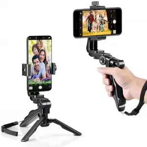 "Portable Handheld Stabilizer: Phone Tripod Holder, Selfie Stick Stand for iPhone Samsung Xiaomi" Accessories Mobile Smartphone Extendable