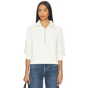 Varley Milano Half Zip Sweatshirt in Ivory