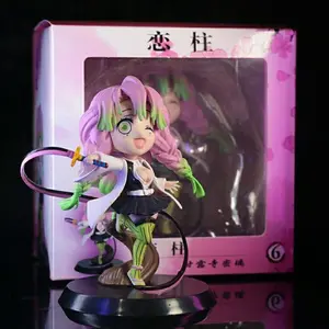 11cm Demon Slayer Figure Kanroji Mitsuri Anime Figure Kisatsutai Stand Figurine Model Statue Doll Collection Decoration Toy Gift