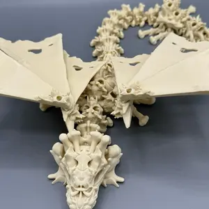 Skeleton Bone Flexi Halloween Winged Dragon Collectible Figurine for Unique Home Decor