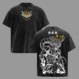 Mahoraga JJK Anime Graphic Tee, Vintage Washed Oversized Dark Anime Streetwear T-Shirt, Soft Cotton Unisex Apparel, Gift for Jujutsu Kaisen Fans