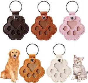 5PCS Pet Hair Storage Keychain, Pet Dog Cat Hair Collector Paw Shaped fur keepsake Keychains, pet enthusiast commemorative gift