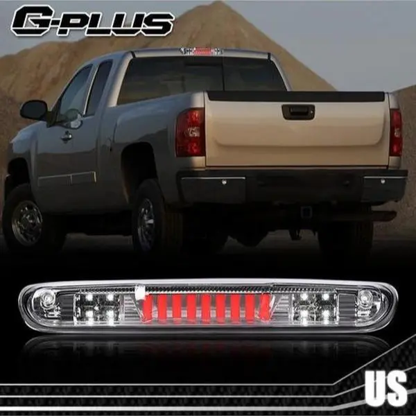 G-PLUS Third Brake Light Fit For 2007-2013 Silverado/Sierra LED Third Tail Brake Light Chrome Cargo Lamp Upgraded Version Third Brake Light