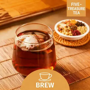 Natural Flavor Kidney Tea Formula Ginseng Five Treasure Tea Combination Scented Tea Red Date Wolfberry Tea Men's and Women Tea Health Dried Fruit Beverage Loaded Tea Packets,gift,Recommend to a friend-TikTokShopBlackFriday