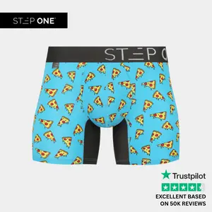 Step One Men's Trunk - Meat Lovers, Anti-Chafe, Breathable Bamboo Fabric, UltraGlyde Panels, Hidden Elastic Pouch, Premium Underwear, Athletic Daily wear