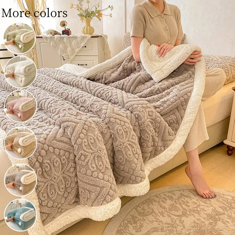 Multifunctional European Style Blanket, Thick Soft Warm Throw for Bed Sofa Bedroom Living Room Dorm Travel, All Seasons Use, Gentle Soft Blanket, Cozy Throw Blanket, Soft Comfy Blanket, Soft Throws Blanket, Thick Warm Blankets