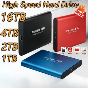 16TB Large Capacity high-speed External Hard Drive Quiet Operation Mobile Storage SSD USB3.2 Type-C High Speed Solid Stae Disk For PC MAC
