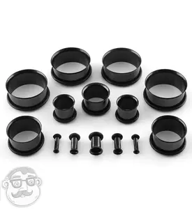 Single Flare Black Steel Tunnels