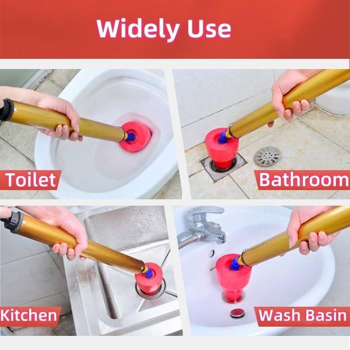 High Pressure Toilet Plunger, Toilet Unclogger Air Drain Blaster, Drain Plumb Plunger Gun, Heavy Duty Plunger for Bathroom and Plumbing Clogs