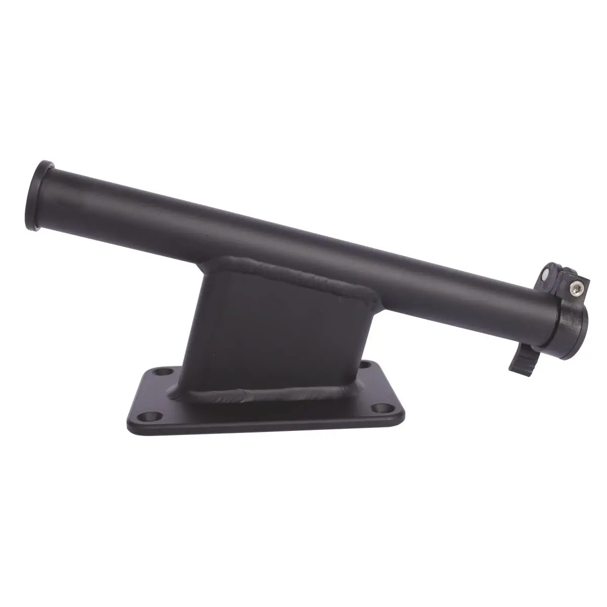 PANTHER MARINE KPS50B 5-Inch Setback Transom Mount Bracket for King Pin Shallow Water Anchor System, Black with Integrated Flip Lever Pole Lock, 5" Size, 5 In.