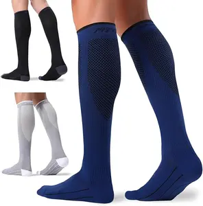 3 Pairs Compression Socks for Women and Men 20-30mmHg Circulation Support Socks Moisture-Wicking Breathable Friction Shock Protection Graduated Compression