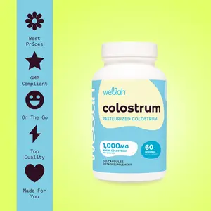 Wellah Colostrum Capsules | Gut Health Supplement | 3G Of Pasteurized Colostrum Per Serving | 30 Servings
