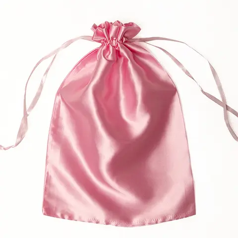 Women's Black Satin Wig Bag (1PCS) - Drawstring Hair Storage Organizer with Edge Control Scarf, Silk Sleeping Hair Wrap, Multifunctional Travel Accessory, Ideal Gift