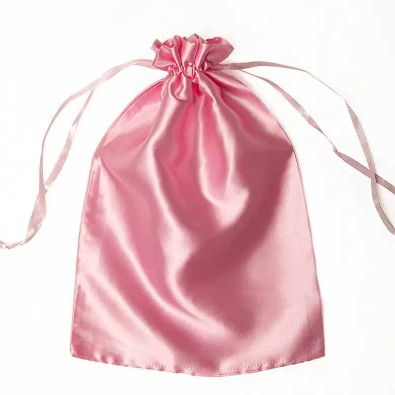 Women's Black Satin Wig Bag (1PCS) - Drawstring Hair Storage Organizer with Edge Control Scarf, Silk Sleeping Hair Wrap, Multifunctional Travel Accessory, Ideal Gift