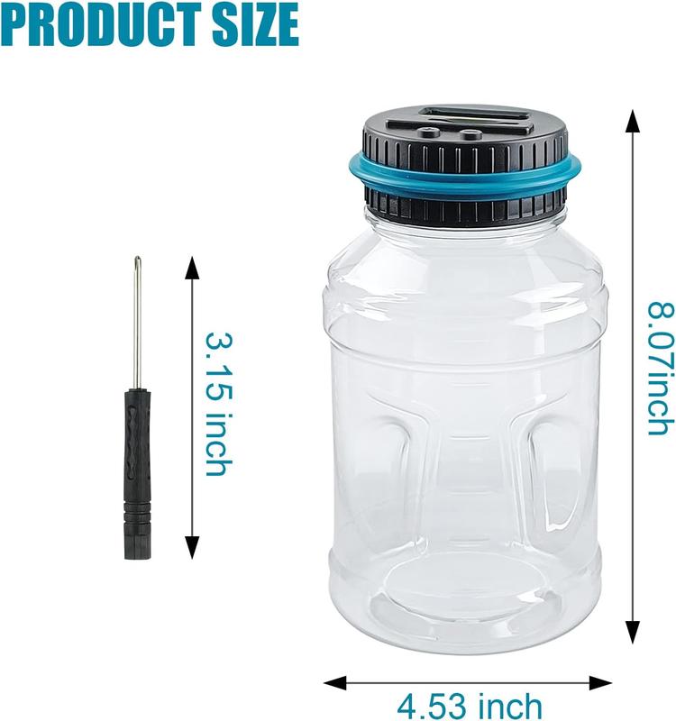 Money Jar with LCD Display,Durable Money Coin Counting Jar,Money Saving Bank,Home Decor,Display Automatic Counting Coin Bank-Perfect Gift for girls and boys,ldeal Gift for Birthday&Valentine's Day