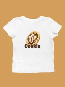 Women's Tiktok Viral Cookie Cheese Cake Print Baby Tee T-Shirt, Slim Fit Streetwear Design, Perfect for Everyday Use & Stylish