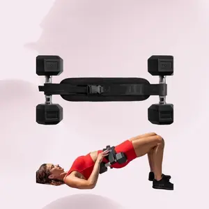 Dumbbell Hip Thrust Belt with Yoga Waist Support, Fitness Exercise Dumbbell Weighted Push Band, Essential Gym Equipment for Back Protection