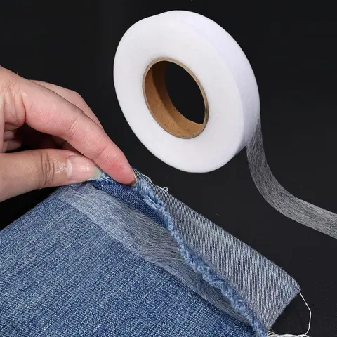 1 Roll Sticky Fabric Tape, Diy Decorative Double-sided Tape, Hemming Tape for Clothes, Adhesive Cloth Tape