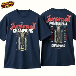 Premier League Champions 25/26 Shirt, Gunners Trophy Unisex Graphic Design Tee, Sweatshirt, Hoodie, Gift for Football Fan