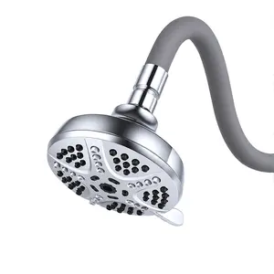 Garvee 18-Inch Flexible Shower Head – 7 Spray Modes, High Pressure, Anti-Clog Nozzles, Easy DIY for Low or High Pipes