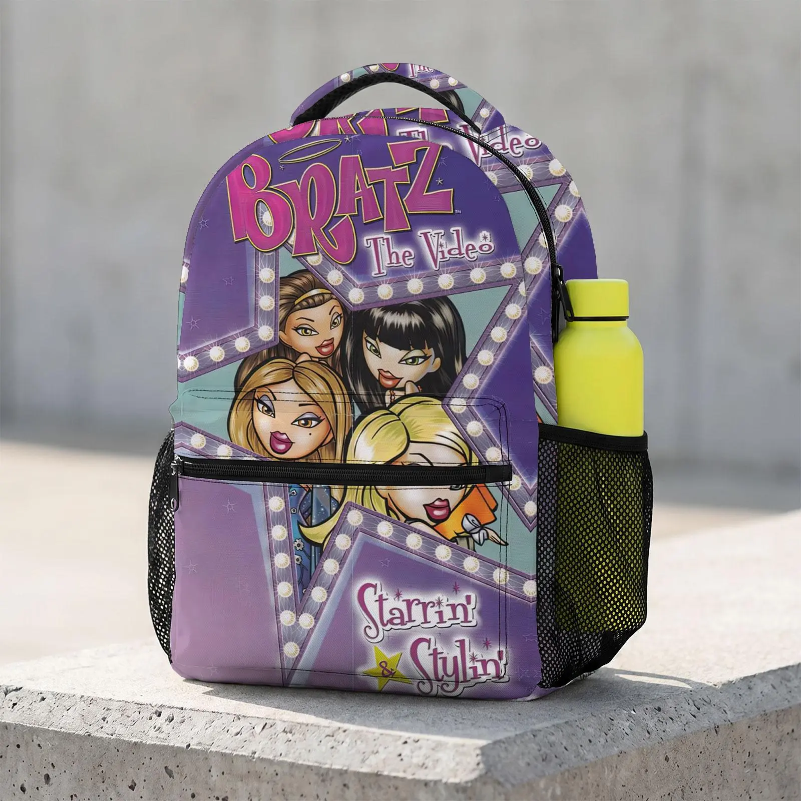 Bratz Cute Cartoon Animal School Bag with Laptop Sleeve | Comfort Padded Print Backpack | Anti-Slip Lightweight Travel Pack for Students Pink Backpack School Backpacks