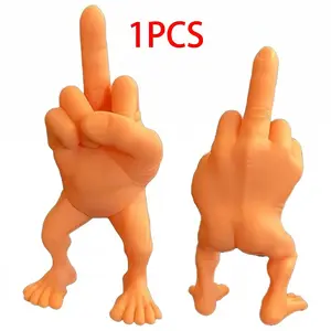Middle Finger Statue Gift, 3D Fun Home Office Desk Shelf Decor, Mini Cute Middle Finger Desk Ornament, Unique Men Women Gift, Funny Office Gift