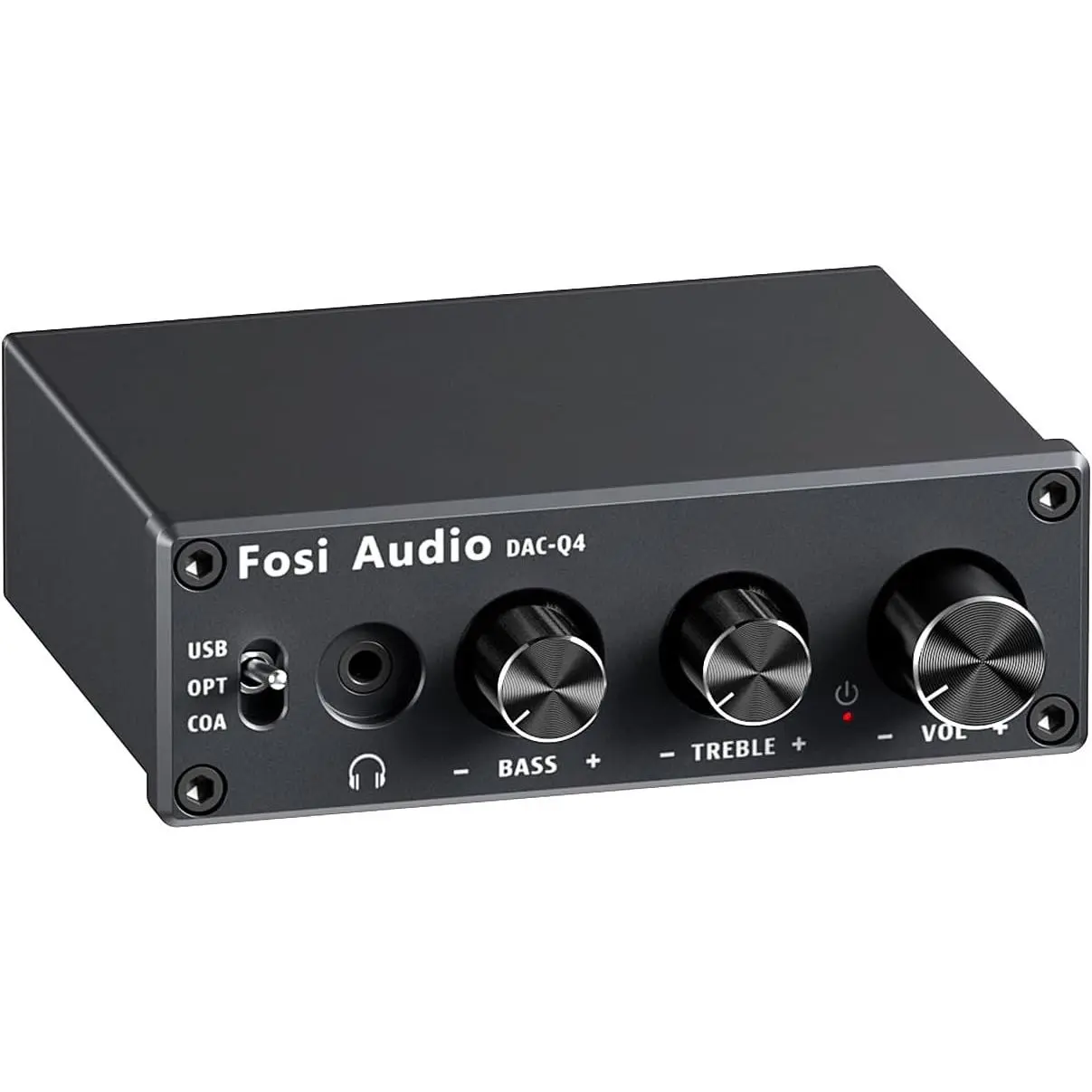 Q4 dac headphone amp for pc desktop digital to analog audio converter for home stereo amplifier and powered speakers pcusbopticalcoaxial inputs 35mm headphonerca outputs