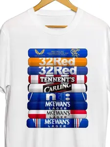 Rangers Football Set, Gers Jersey, Rangers Fc Fan Gear, Perfect Gift for Soccer Lovers, Ibrox Stadium Clothing, Casual Loose Fit Short Sleeve