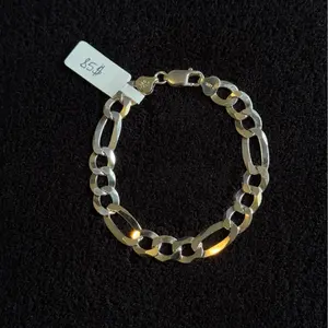 Pulsera tejido fígaro de plata 925 8 inch