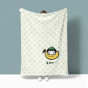 Cute Cartoon Print Flannel Blankets | Ultra Soft Cozy Throw - Perfect Kids & Toddler Gift for Children’s Day