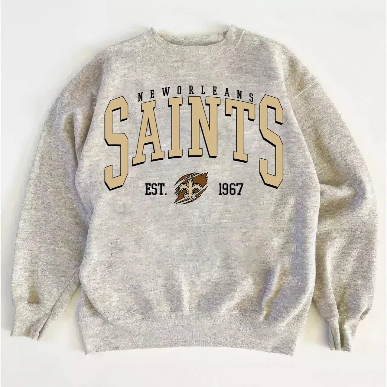 Saints Vintage Football Sweatshirt, Retro Game Day Crewneck