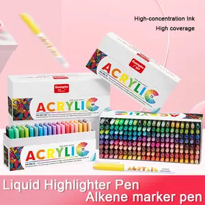 Professional Acrylic Paint Markers, 72/168 Colors High Gloss Liquid Ink Pens, DIY Scrapbooking Supplies, Student Art Tools