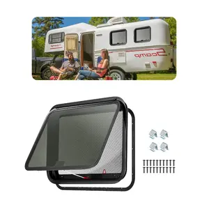 VEVOR Vertical RV Window, 12 Wx 24 H Tinted Sliding RV Window with Net Screen Trim Ring, Fit 15/16 - 1 3/4 Thickness Wall, RV Window Replacement for Teardrop Cargo Trailer Camper, DOT ApprovedVEVOR Super Brand Day