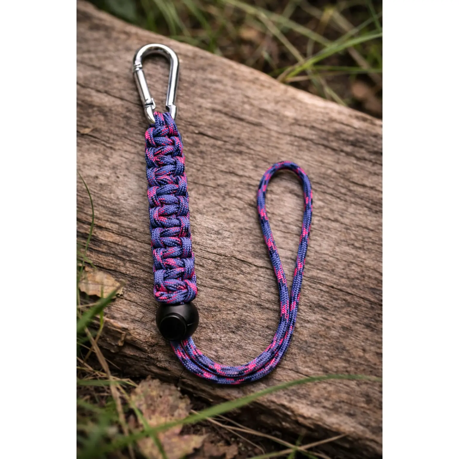 Paracord Water Bottle Clip Purple and Pink – Hands-Free Carry for Everyday